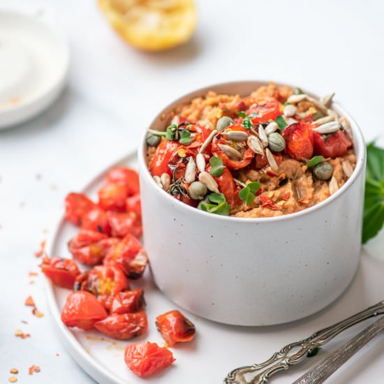 Oil-Free Roasted Tomato Hummus