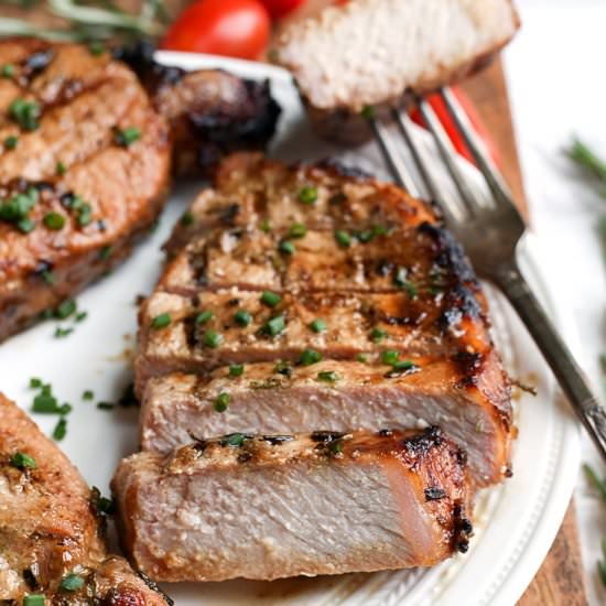 Paleo Dijon Rosemary Pork Chops