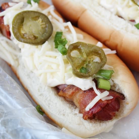 Bacon Wrapped Hot Dog
