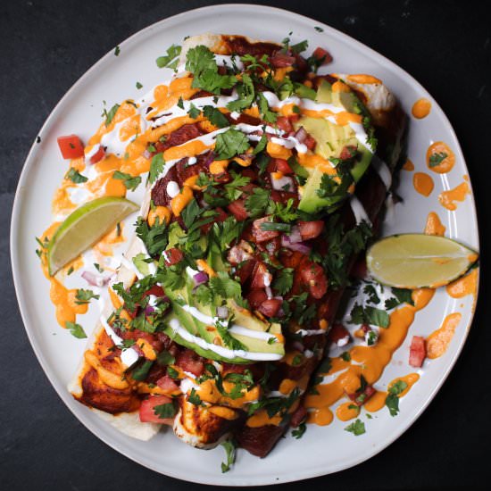 Spicy Vegan Enchiladas