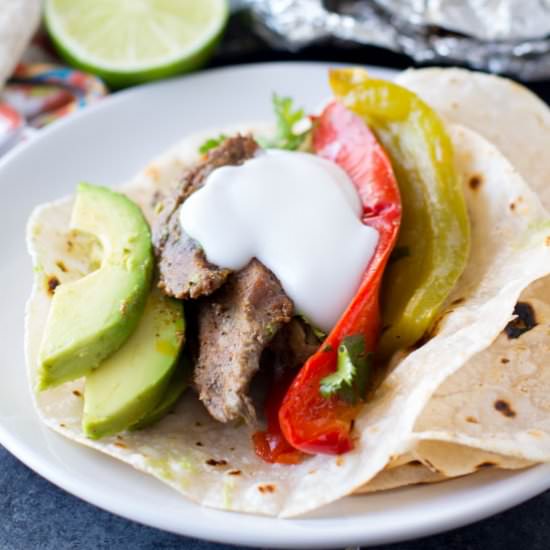 Steak Fajitas Foil Packets