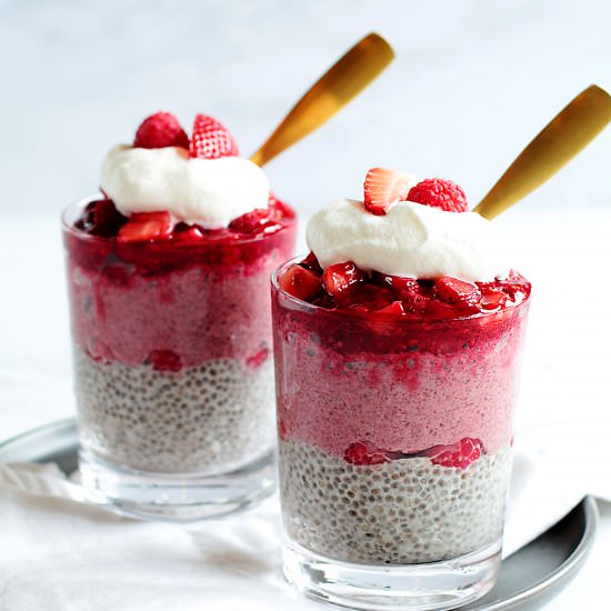 Red Berry Smooth Chia Pudding