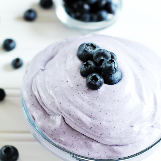 Blueberry Whipped Coconut Cream