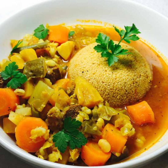 Lamb casserole with couscous