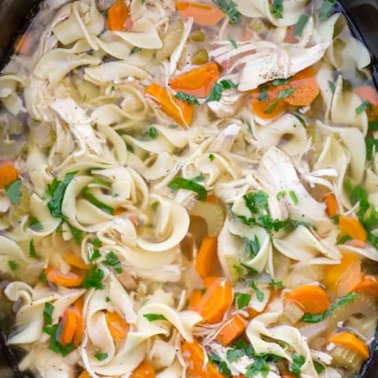 Crockpot Chicken Noodle Soup