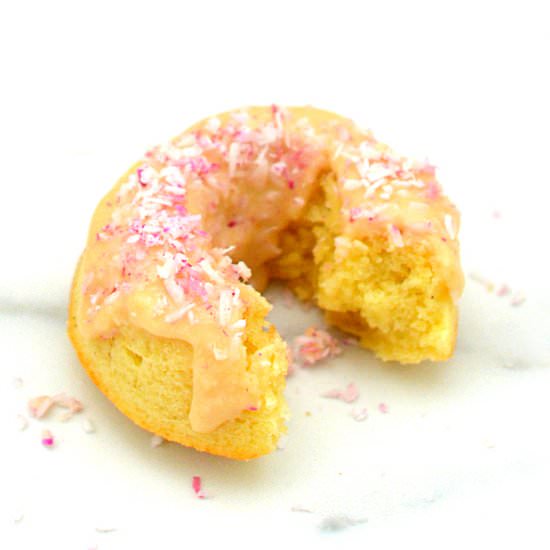 Vanilla Donuts with Toasted Coconut