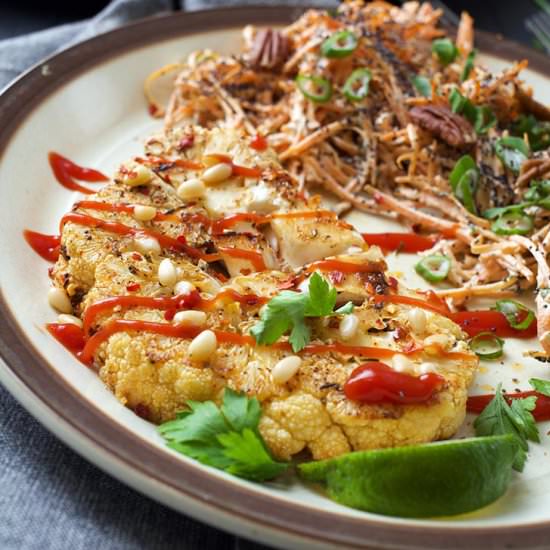 Cauliflower Steaks – BBQ flavored