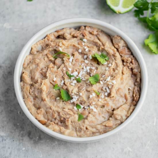 Refried Beans (Easy + Vegan)