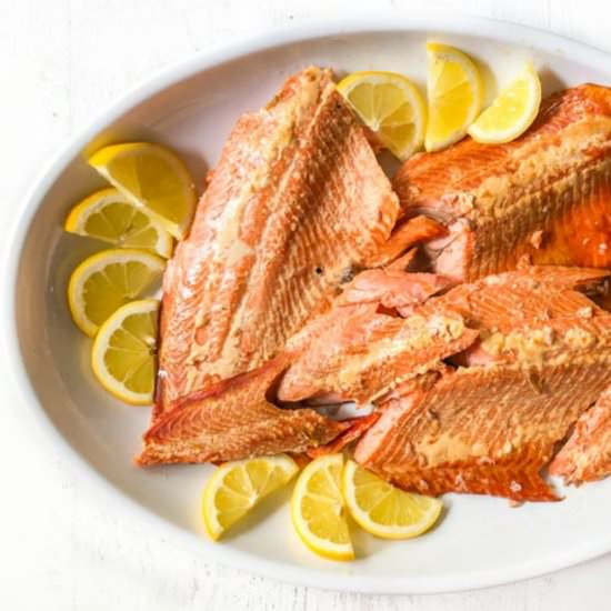 Easy Brined Smoked Salmon