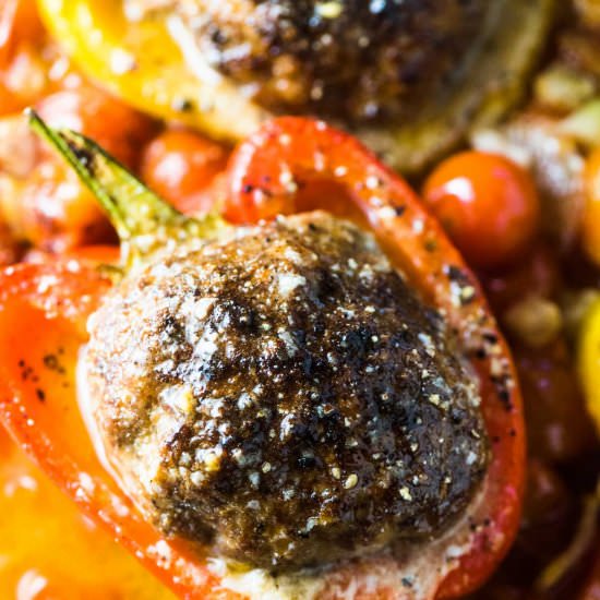 Meatball Stuffed Peppers