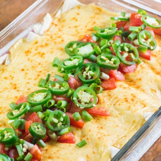 Cheesy Ground Turkey Enchiladas