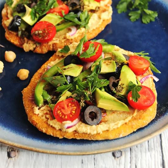 Greek flatbread pizzas