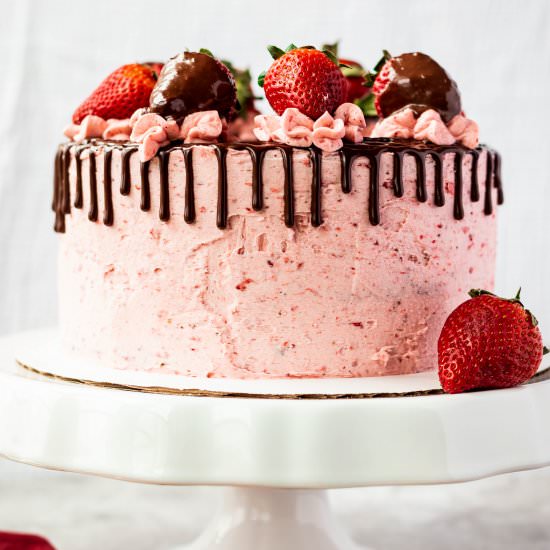 Chocolate Covered Strawberry Cake