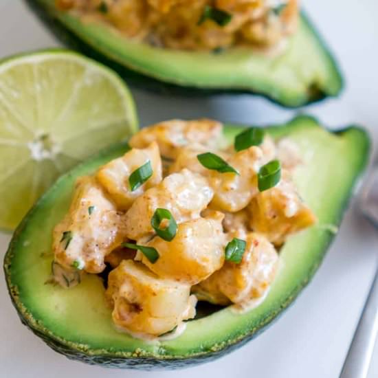 Shrimp Salad Avocado Boats (Keto!)