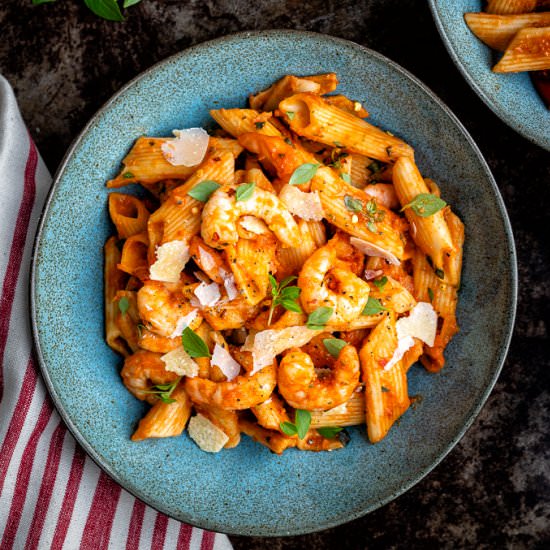 Spicy Prawn Pasta Arrabbiata