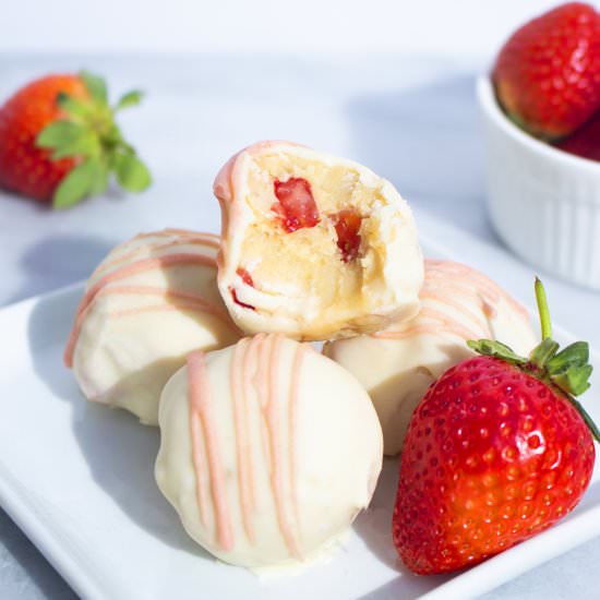 Strawberry Cream Cheese Truffles