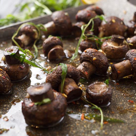 Perfect Roasted Garlic Mushrooms