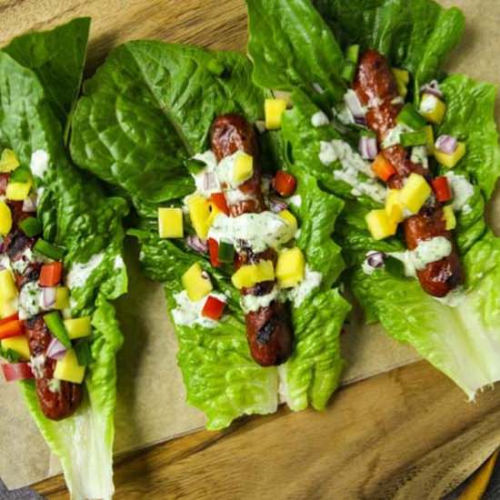 Paleo Hot Dogs with Cilantro Aioli