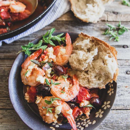 Greek Shrimp Skillet