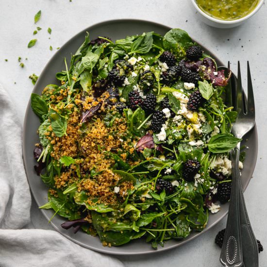 Blackberry Feta Quinoa Salad
