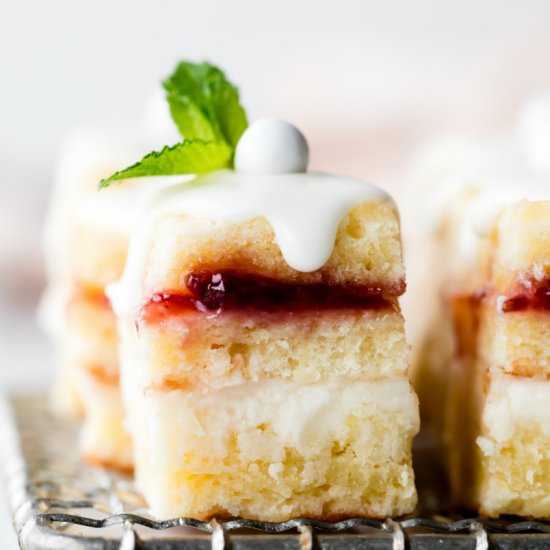 Lemon Berry Petit Fours