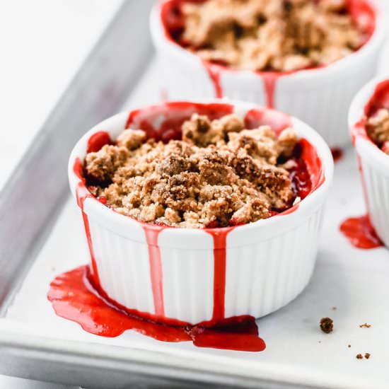 Individual Strawberry Crumbles