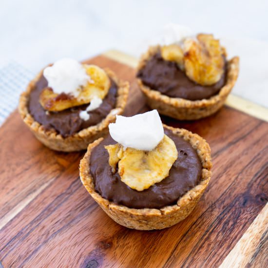 Vegan Chocolate Banana Tarts
