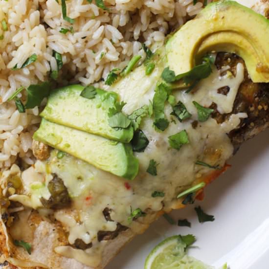 Green Chile Chicken Enchiladas