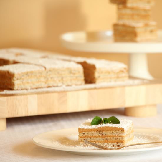 Praline squares (Gateau Russe)