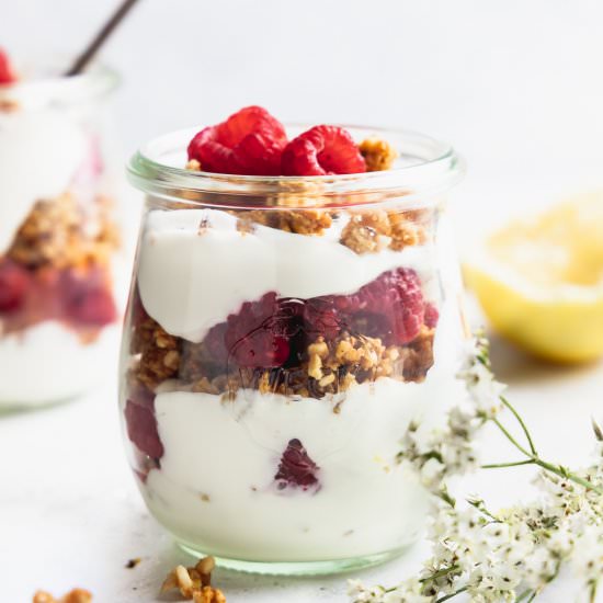 Lemon Cheesecake Yogurt Parfaits