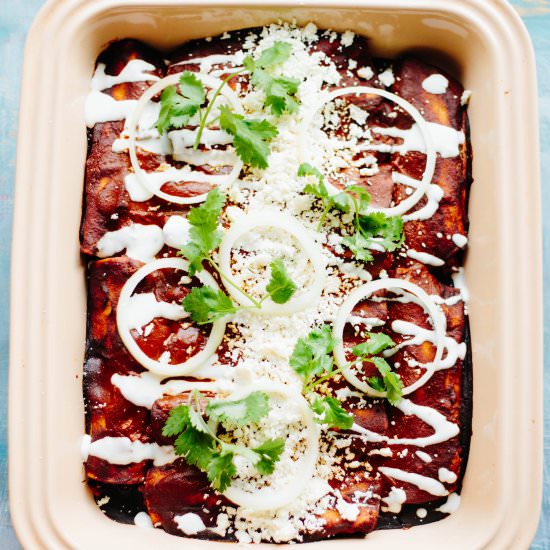 Chicken Mole Enchiladas