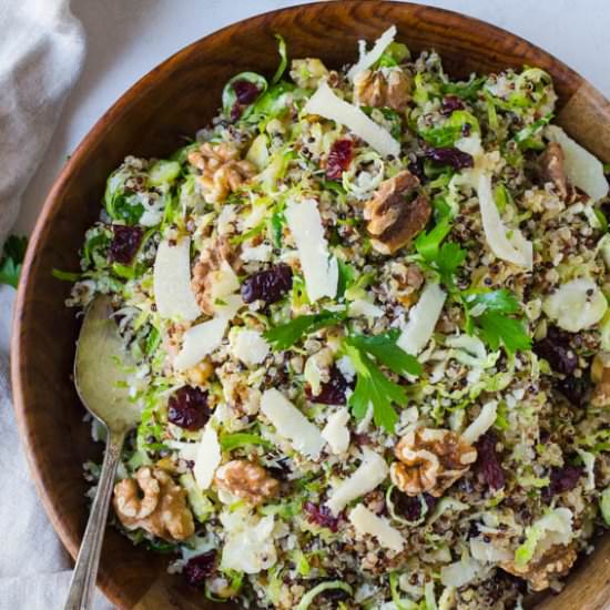 Shaved Brussels Sprouts and Quinoa