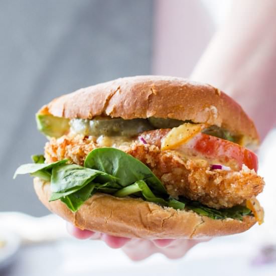 Crispy Panko Chicken Burger