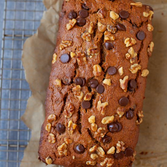Tahini Chocolate Chip Banana Bread
