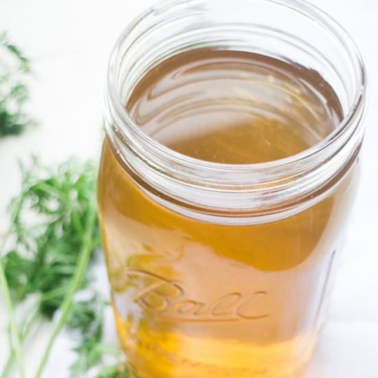 Carrot Tops Vegetable Broth
