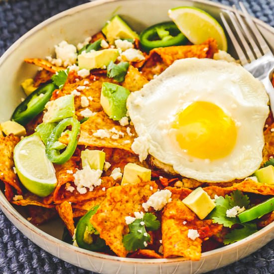 Easy Chilaquiles with Egg