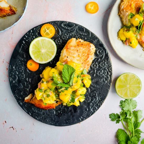 Tilapia with Mango Jalapeno Salsa