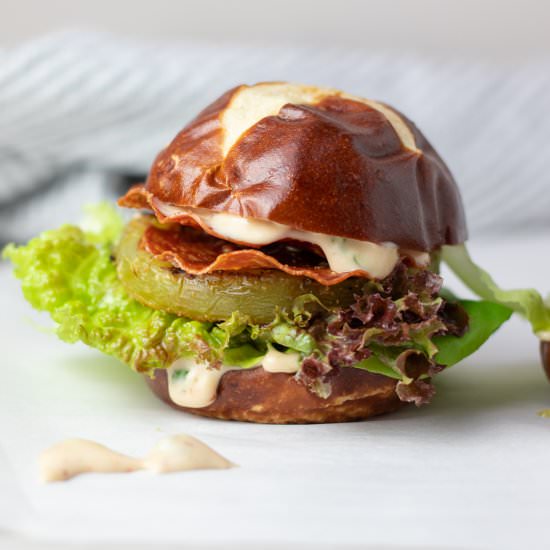 Grilled Green Tomato Sliders