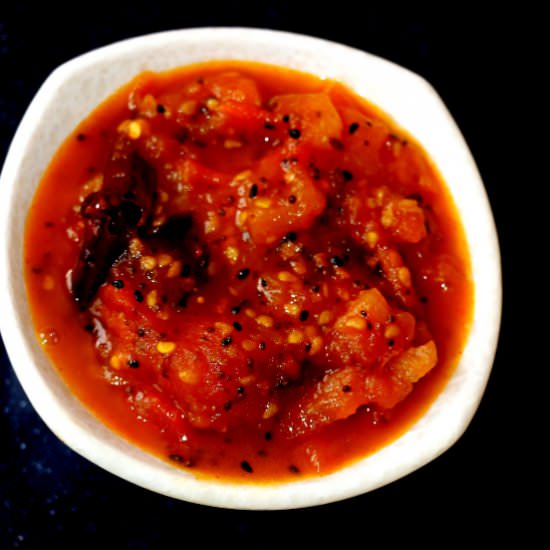 Bengali style tomato chutney- Vegan