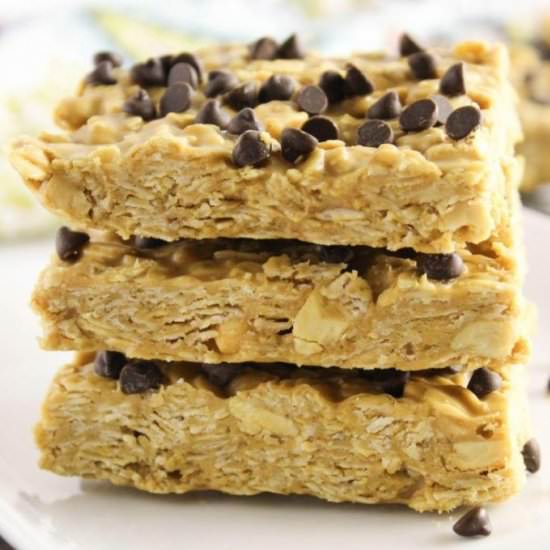 No Bake Peanut Butter Oat Bars