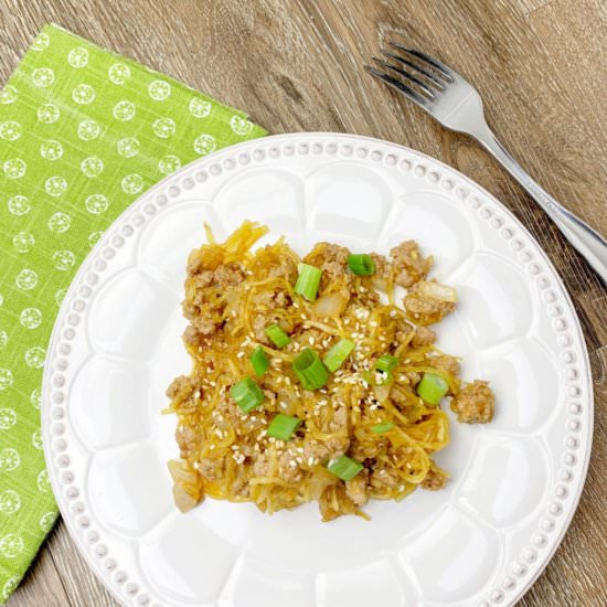 Sriracha Spaghetti Squash & Turkey