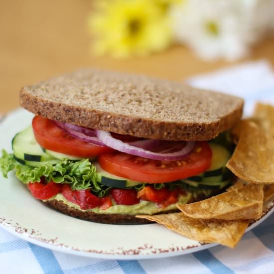 Mediterranean Veggie Sandwich