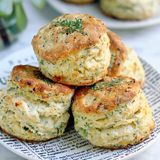 Feta Biscuits with Four Herbs