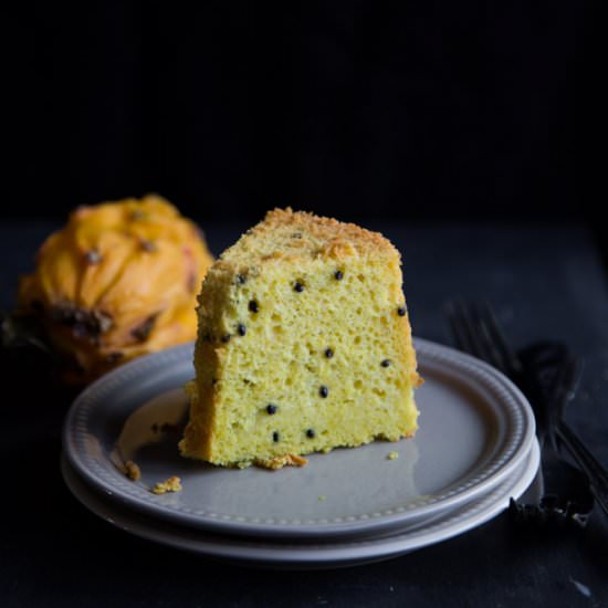 Dragon fruit chiffon cake