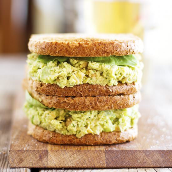 Chickpea and Avocado Sandwich