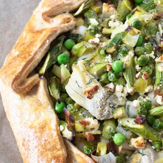 Spring Vegetables Galette