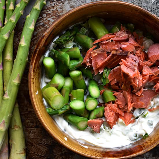 Smoked Salmon Salad with Asparagus