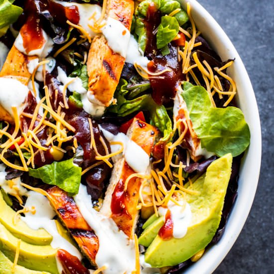 Grilled BBQ Chicken Salad