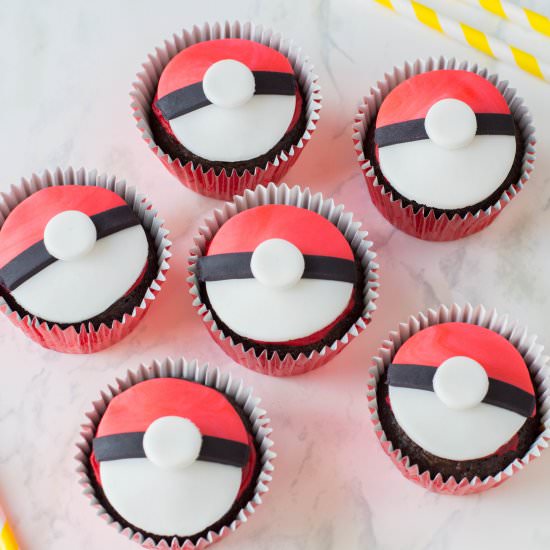 Pokeball Cupcakes