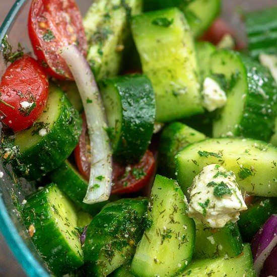 CUCUMBER TOMATO FETA SALAD
